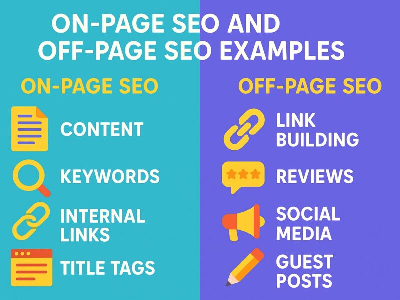 On-Page SEO and Off-Page SEO Examples