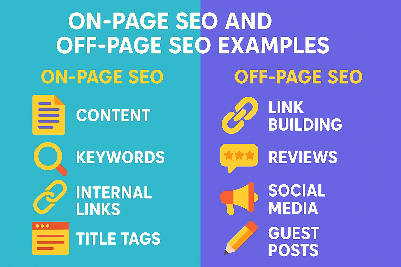 On-Page SEO and Off-Page SEO Examples
